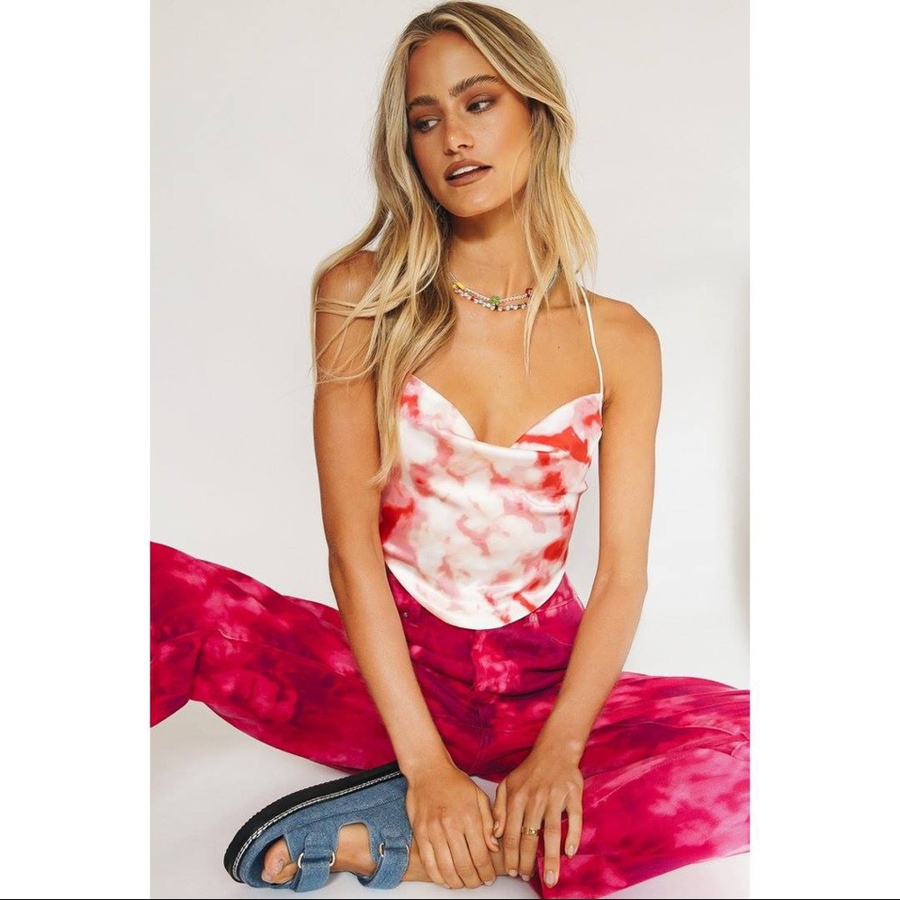 Modern Love Pink Tie Dye Top - Verge Girl Size L
